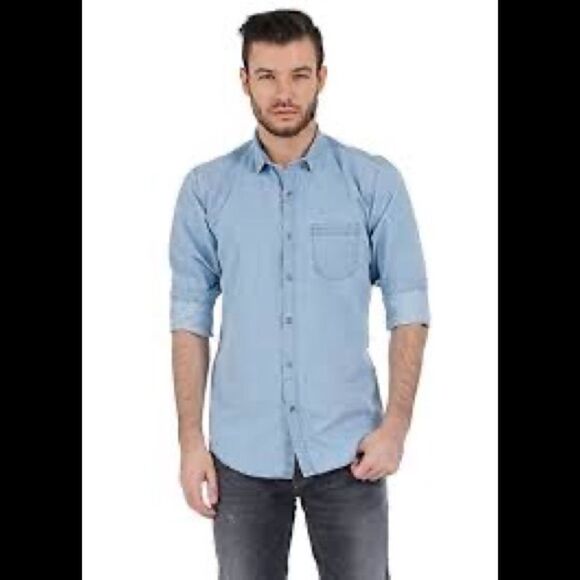 Tom Tailor Regular Fit Blue Shirt Medium - Picture 1 of 14
